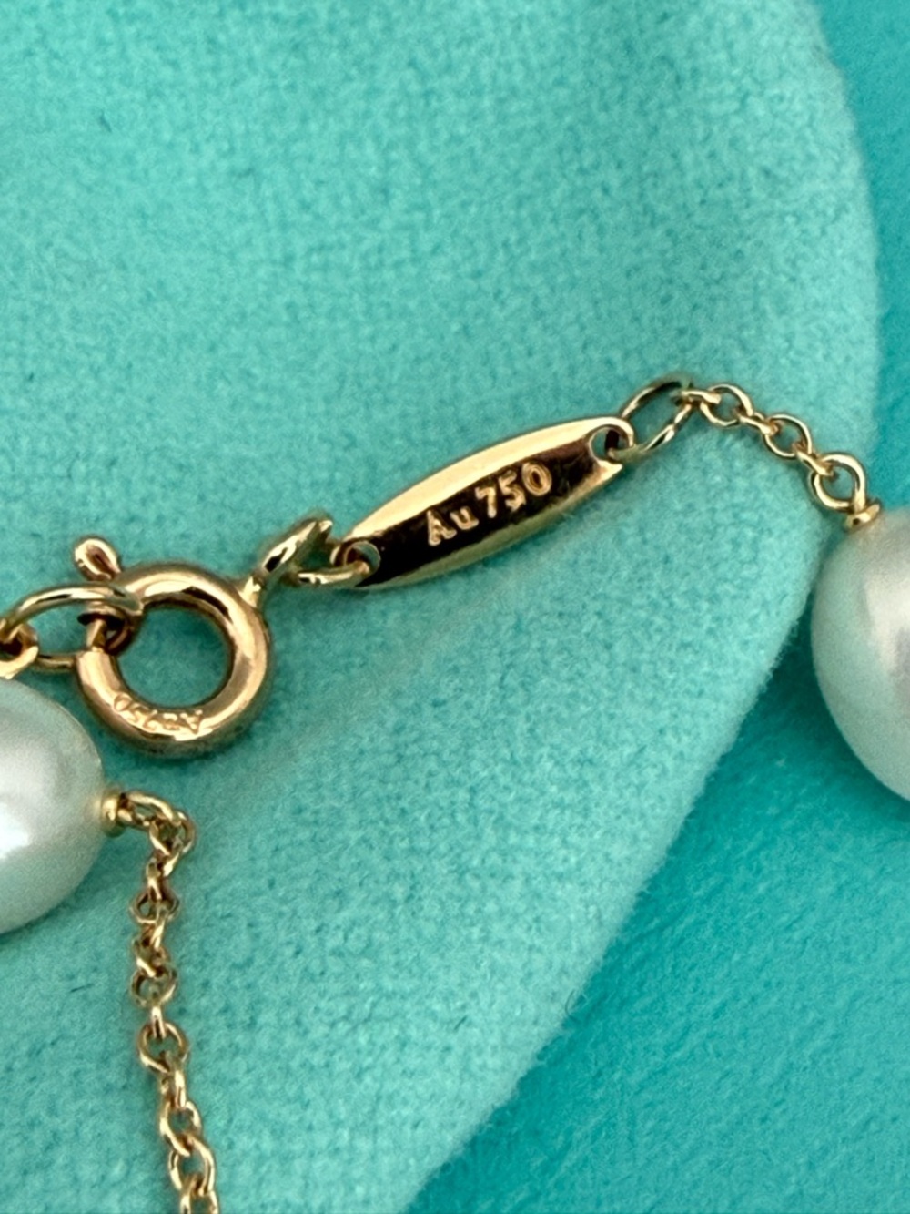 Tiffany & Co. 18k Gold Pearls by The Yard Bracelet Elsa Peretti - Picture 5 of 16
